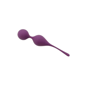 Bolas De Pompoar Dupla Em Silicone Liquido Roxa