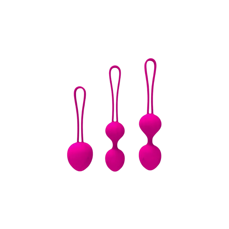 Kit De Pompoarismo Em Silicone Líquido Com 3 Cordões 1 Kit De Pompoarismo Em Silicone Liquido Com 3 Cordões Pink